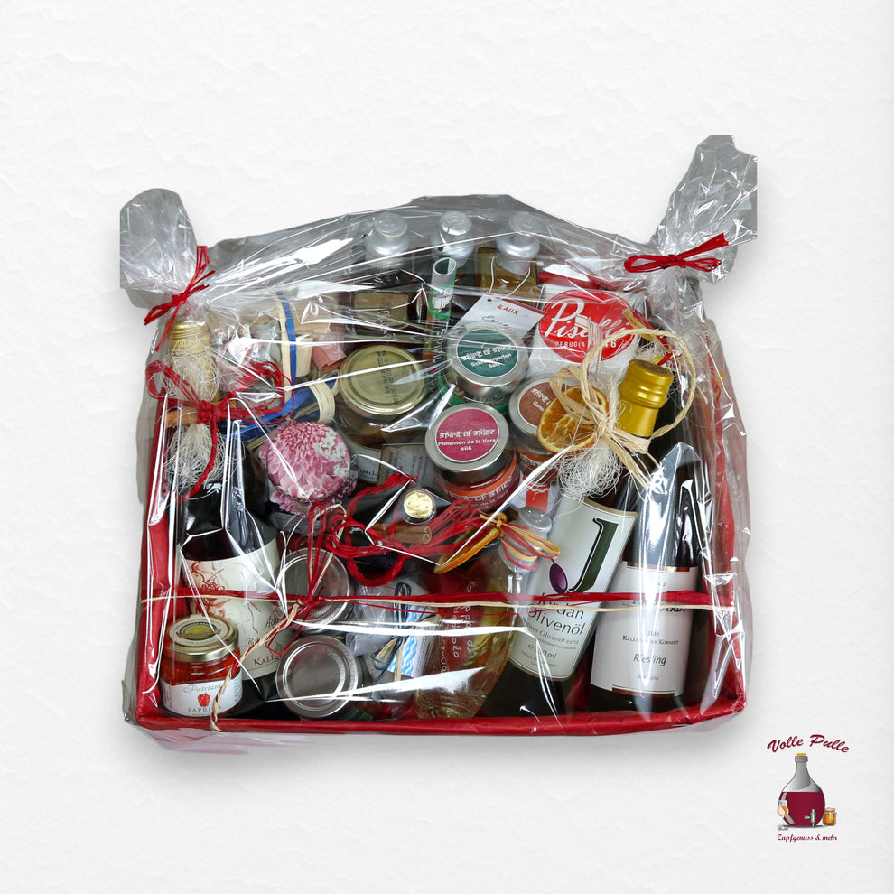 Geschenkpaket mit Alkohol