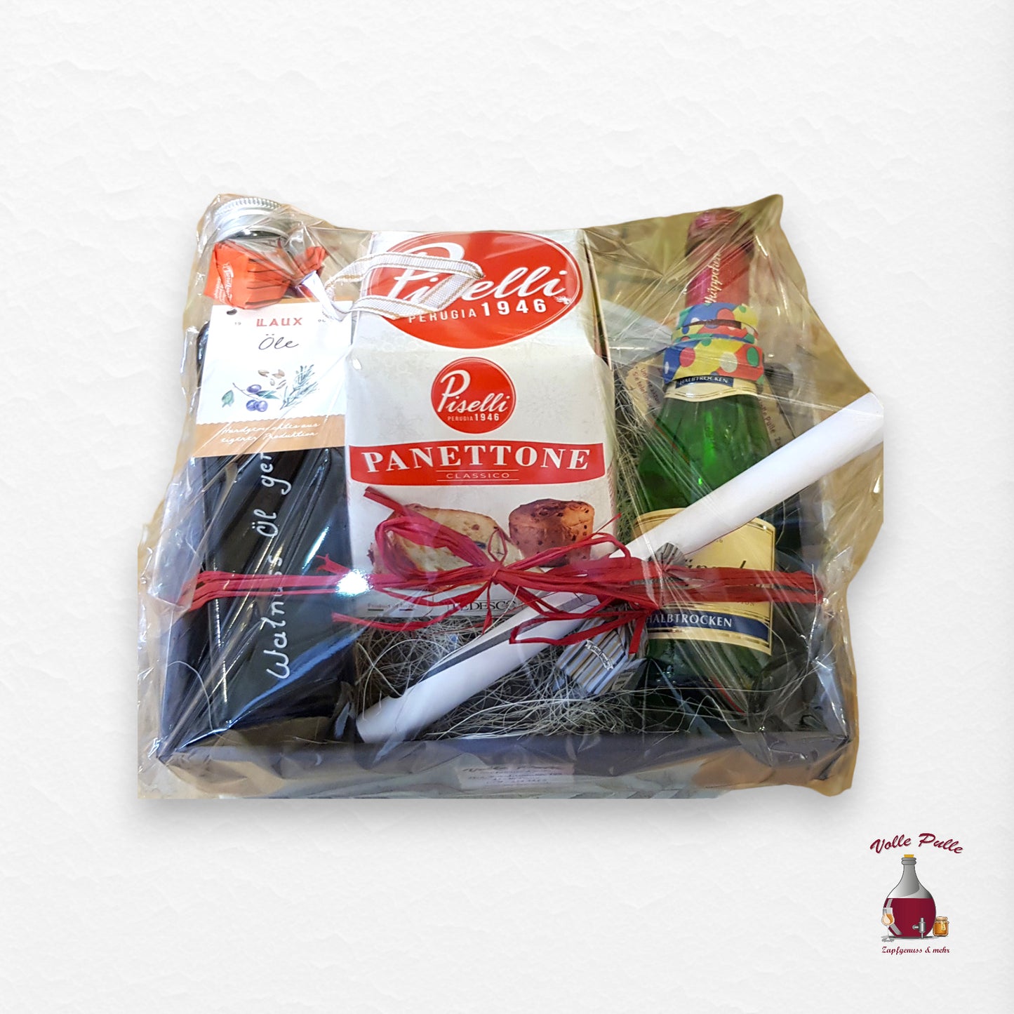 Geschenkpaket mit Alkohol