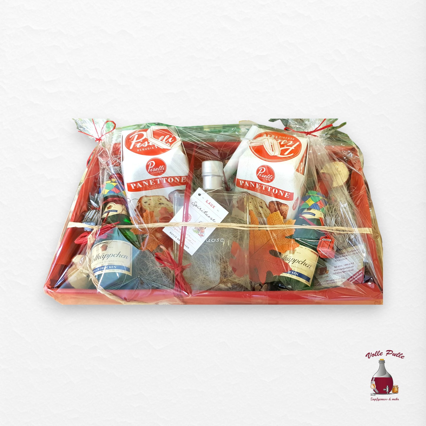 Geschenkpaket mit Alkohol