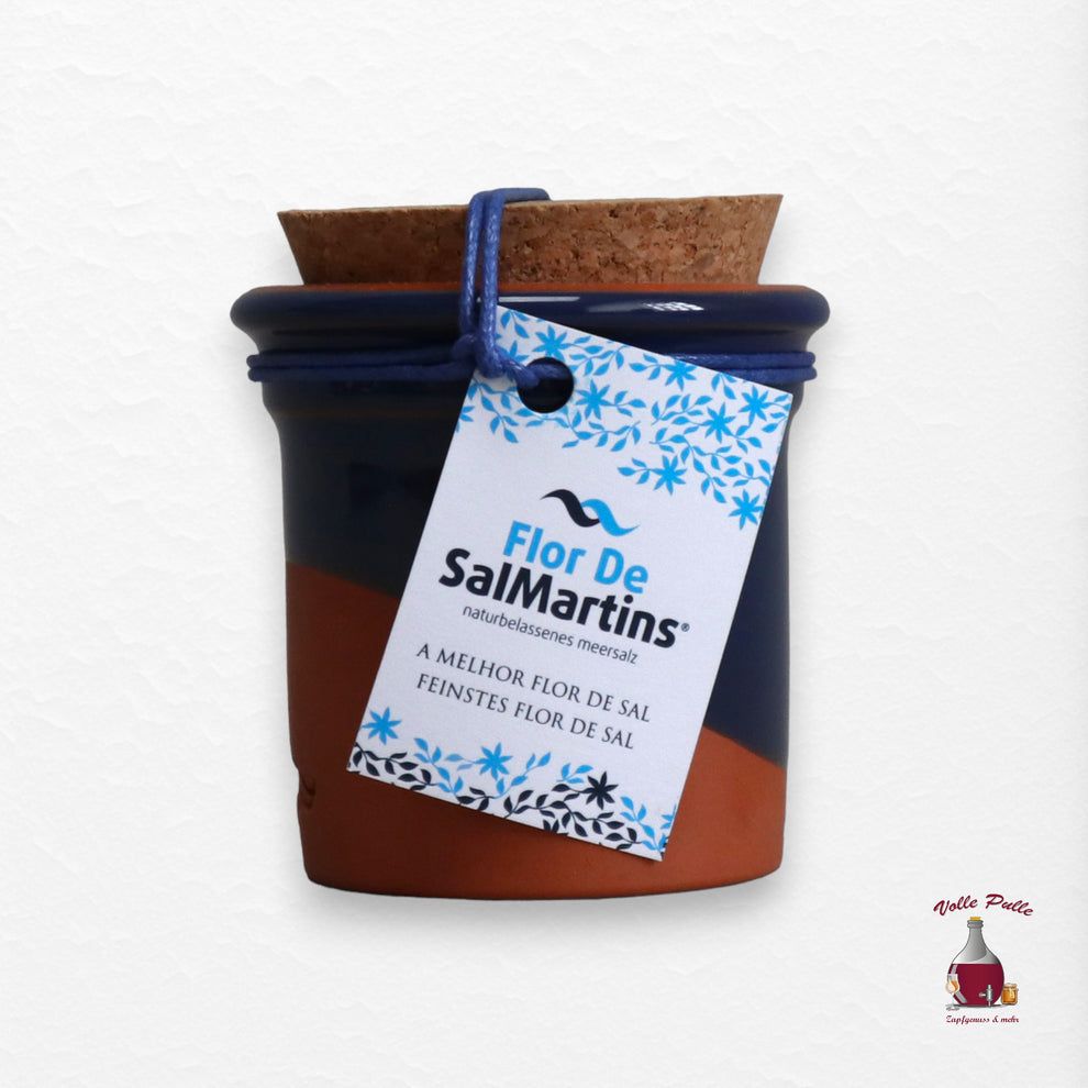 Flor de SalMartins - Tontopf blau glasiert