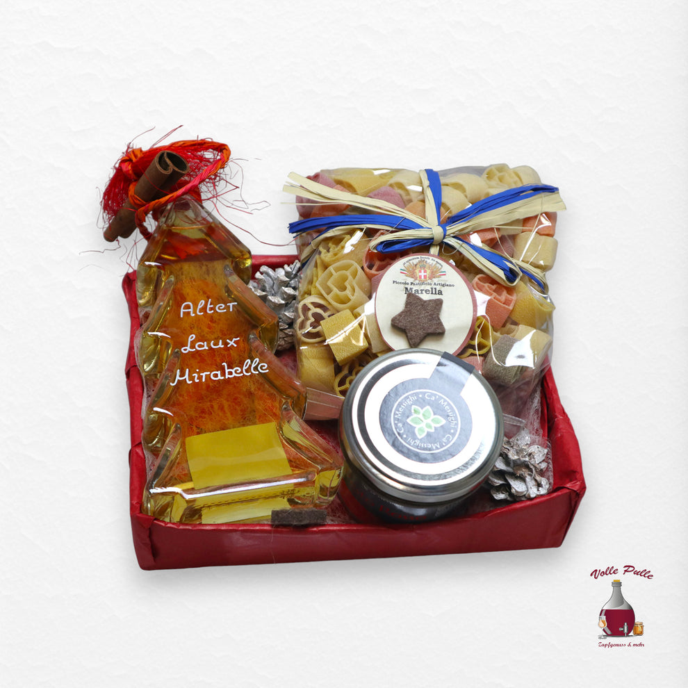 Geschenkpaket mit Alkohol