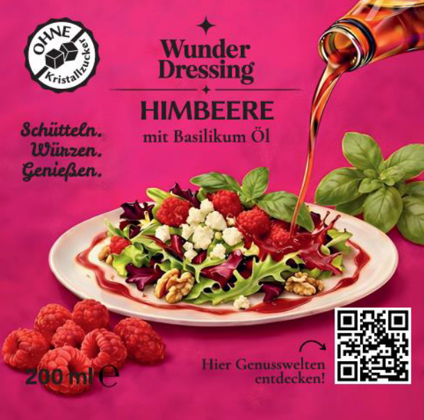 Himbeere mit Basilikum Öl - 200 ml