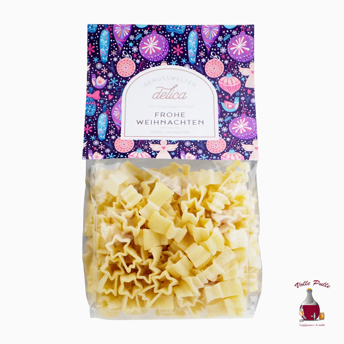 Pasta in Sternform - Frohe Weihnachten